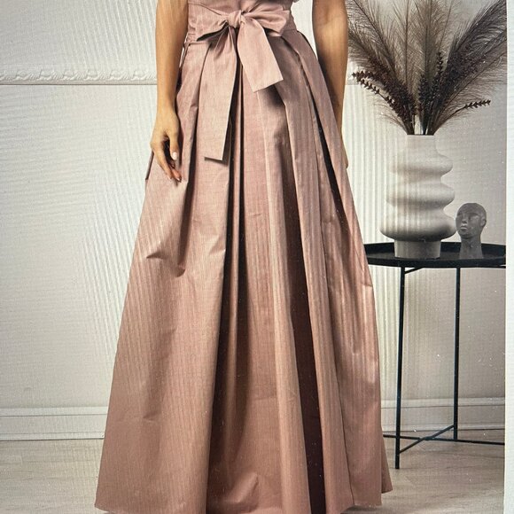 Long cotton skirt with bow, size XL, dusty pink, Nikka Place, Wolf&Badger - Picture 1 of 4
